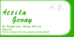attila gevay business card